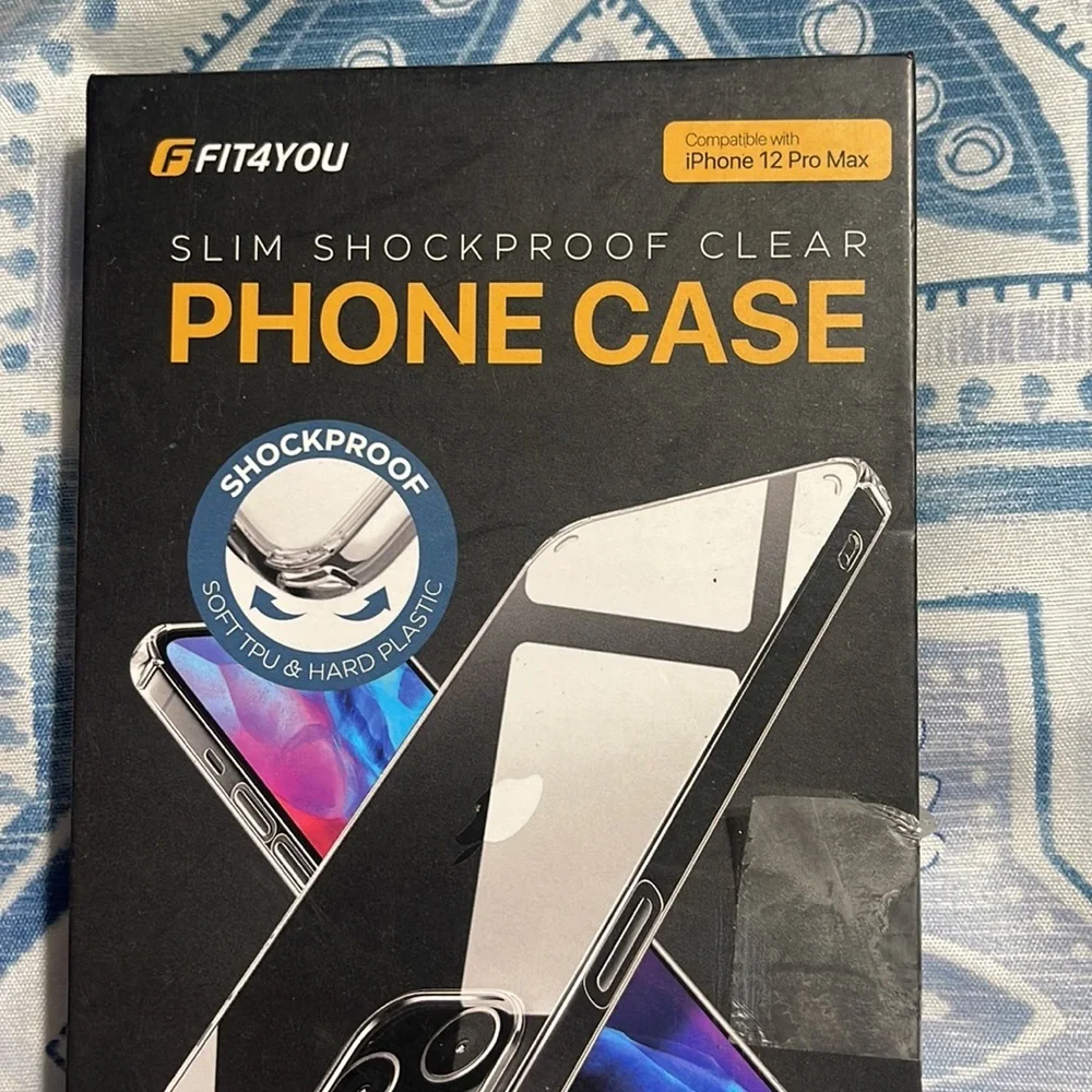 New iPhone 12 Pro Max clear case and protective glass